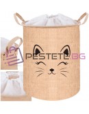 Голям кош за играчки тип чанта